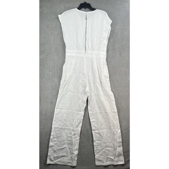 Rumer The Label Estelle Jumpsuit Size X-Large 100% Linen White - Picture 6 of 14